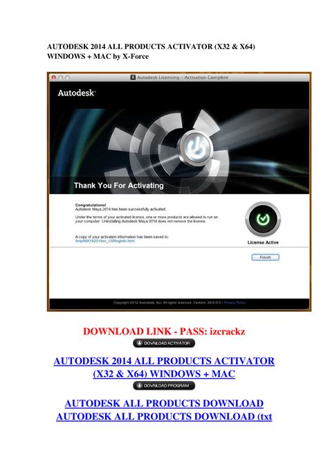 AUTODESK 2014 ALL PRODUCTS ACTIVATOR (X32 & X64) .